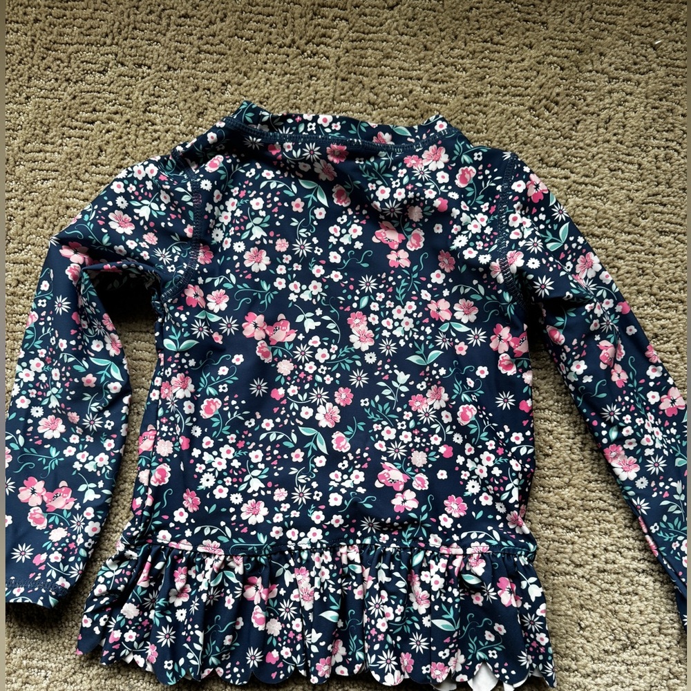 Ruffle Butts Floral 4T swim top